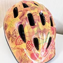 新品同様✨️子供用　リボン🎀柄自転車　ヘルメットS