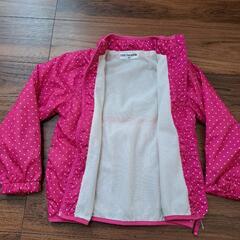 【値下げ】ピンク 水玉模様 ジャケット 130cmの画像