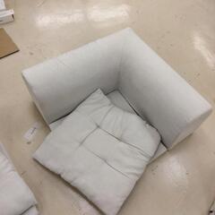 セルタン ローソファー 3個セット 分離可能 ベージュ クッション2個 小750 750 350mm 大1000 750 350mmの画像