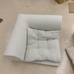 セルタン ローソファー 3個セット 分離可能 ベージュ クッション2個 小750 750 350mm 大1000 750 350mmの画像