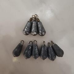【未使用】🎣ナス型オモリ2g×9個