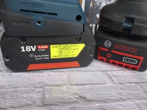 ボッシュ BOSCH GDR18V/GSB18V インパクトドライバセット バッテリ18V 4.0Ah二個/充電器付き 【ハンズクラフ