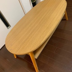 北欧風　センターテーブル　リビング　テーブル　木材の画像