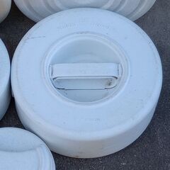 漬物石　５個セット　25cm 8kg  21cm 5kg  15cm 2.5kg　汚れありの画像