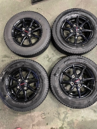 ブリヂストン145/80R12 VL10 軽トラ、軽バン用タイヤ&ヒューマンラインアルミホイール貨物企画セット