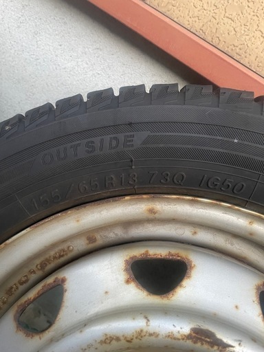 スタッドレスタイヤ（マルチホイール
付き） 4本セット　 155/65r13　