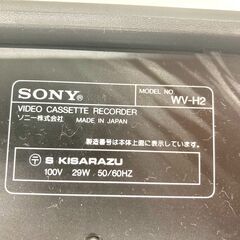 SONY ビデオカセットレコーダー WV-H2 【184】の画像
