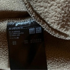 コート ノーカラー 長袖 ユニクロ　ノーカラーコード　UNIQLO ブラウン　の画像