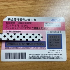 ANA 株主優待券　2025年5月31日まで(2枚分)