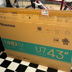 Hisense 43型　4K液晶テレビ　43U7FG　