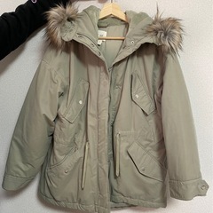 H&M カーキカラーモッズコート