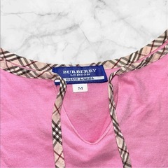バーバリー❤ノバチェックリボン　半袖　カットソー　Tシャツ 　ピンクの画像