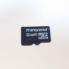 Transcend microSD 32GB トランセンド 完動品 buffalo SDカード変換アダプター付きの画像