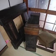 大型囲炉裏 座卓タイプ　床上式木製 幅100 日本製　炉端 炉付きテーブル 民芸家具 の画像