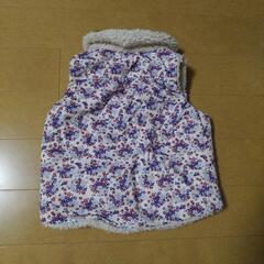 ベスト 100cm 防寒 花柄 Hushushの画像