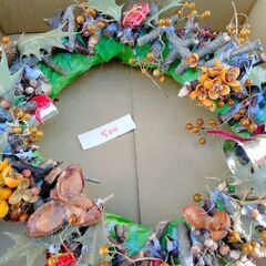 ハンドメイド　クリスマスリース①の画像
