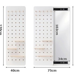 【お取引き中】壁掛けミラー　鏡　姿見　未使用の画像