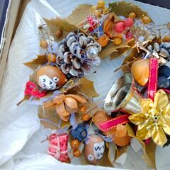 ハンドメイド　クリスマスリース　⑥の画像