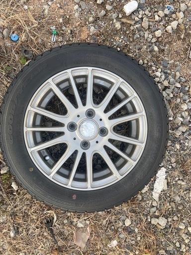 155/65 R14 75Qアルミ付きスタッドレスタイヤ4本　アルミホイール(タイヤ付き)買取