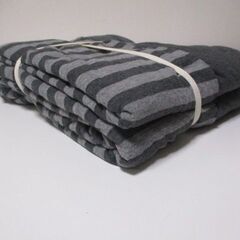 G∀33 無印良品 MUJI こたつ布団カバー リバーシブル 正方形 195×195 杢チャコール 未使用 タグ付き 検：こたつ布団 カバー こたつの画像