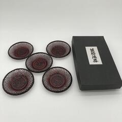 茶托/らんたい漆器　5ヶセット