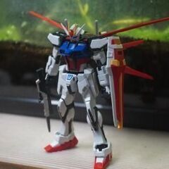 プラモデル_エールストライクガンダム&スカイグラスパー_RG/リアルグレード_1/144_ガンダム_ガンプラ_完成品の画像