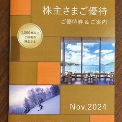 西武ホールディングス 株主優待券冊子（1000株以上）1冊