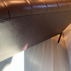 【1ヶ月使用】合成皮革2人掛けソファの画像