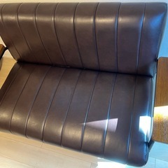 【1ヶ月使用】合成皮革2人掛けソファの画像