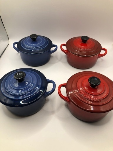 ル・クルーゼ　ミニココット　赤2個　青2個　中古