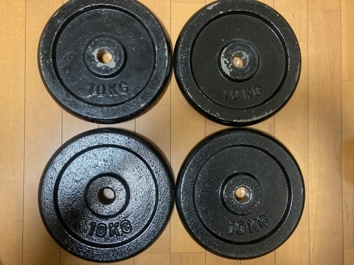 ダンベル、バーベル用　10kgプレート4枚セット