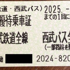 西武鉄道 株主優待乗車証 10枚（2025年5月31日有効期限）