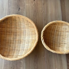 竹ザル　大小2個の画像