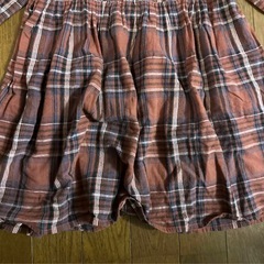 ワンピース 長袖　ペアマノン　pair a on pair MANON チェック　110cmの画像