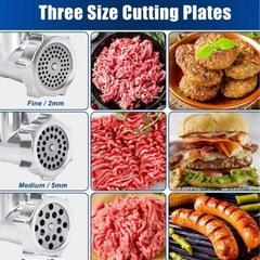 　新品家庭用電動ミートグラインダー 1000W出力 鉄器製 の画像