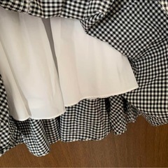 ユニクロ チェックスカートSサイズの画像