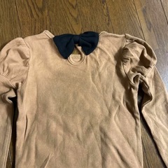 カットソー 長袖 スウェット トップス　リボン　背中リボン　devirock 可愛いの画像