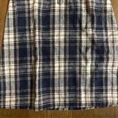 ワンピース 長袖 女の子 子供服　チェック　 ネイビー　シャツワンピ　110cm の画像