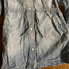 ワンピース デニムワンピース デニム デニムシャツ 女の子　キッズ　シャツワンピ　ジャケット　の画像