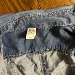 ワンピース デニムワンピース デニム デニムシャツ 女の子　キッズ　シャツワンピ　ジャケット　の画像
