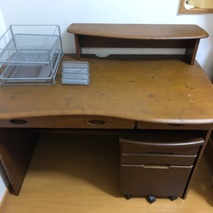【値下】大人用デスク書類入ブックスタンド付き
