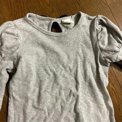 長袖 グレー ロンT  カットソー　トップス　Bee des Bee 背中リボン　の画像