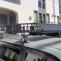 【引き取り限定】CURT ルーフラック エクステンション付き 取り付け金具付きの画像