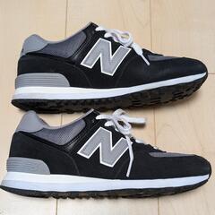 【美品】New balance ニューバランス スニーカー U574TWE ブラック 27.5cmの画像