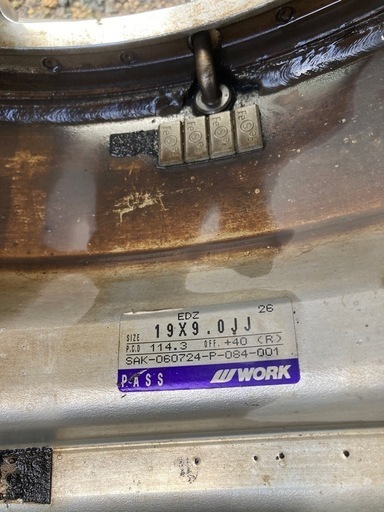 ユーロライン　ワーク　WORK 19インチ　タイヤホイールセット