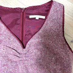 レベッカテイラー　ワンピース　膝下　レディース　ミス　ミセス　婦人　女　ワイン色　ノースリーブの画像