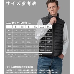 新品  LABWIND 電熱ベスト ダウンベスト 7.4V  ヒーターベスト 65℃高温 極寒対策 速暖 前後独立制御 3段階温度調節 PSE認証済み 丸洗い可能 男女兼用 2024年秋冬限定 防寒ウェア XLの画像