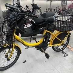 【取引本日まで】ヤマハ　電動自転車　パスバビー 20インチ 子供乗せ　パワフル 黄色の画像