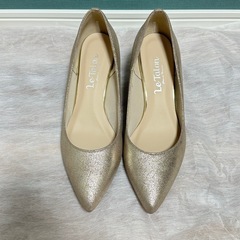 【美品】 LE TALON パンプス ポインテッド ラメの画像