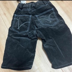 コーデュロイ ハーフパンツ 130cm ブラックの画像